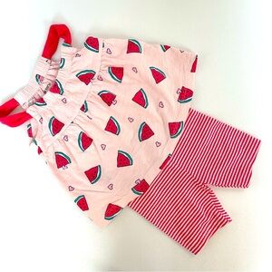 Carter’s Baby/Toddler 2-piece Tank & Short set Pink & Red Watermelon- 12month